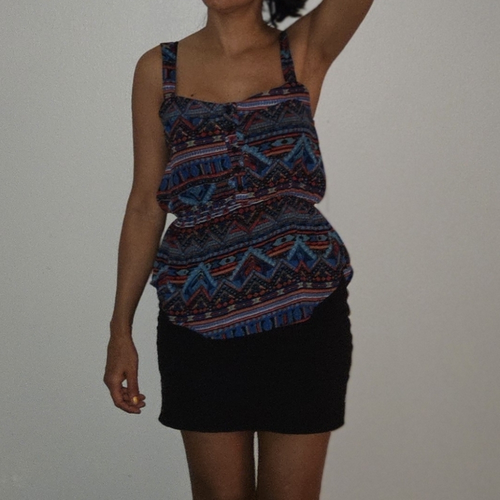 Boho Patterned Tank Top - image 1